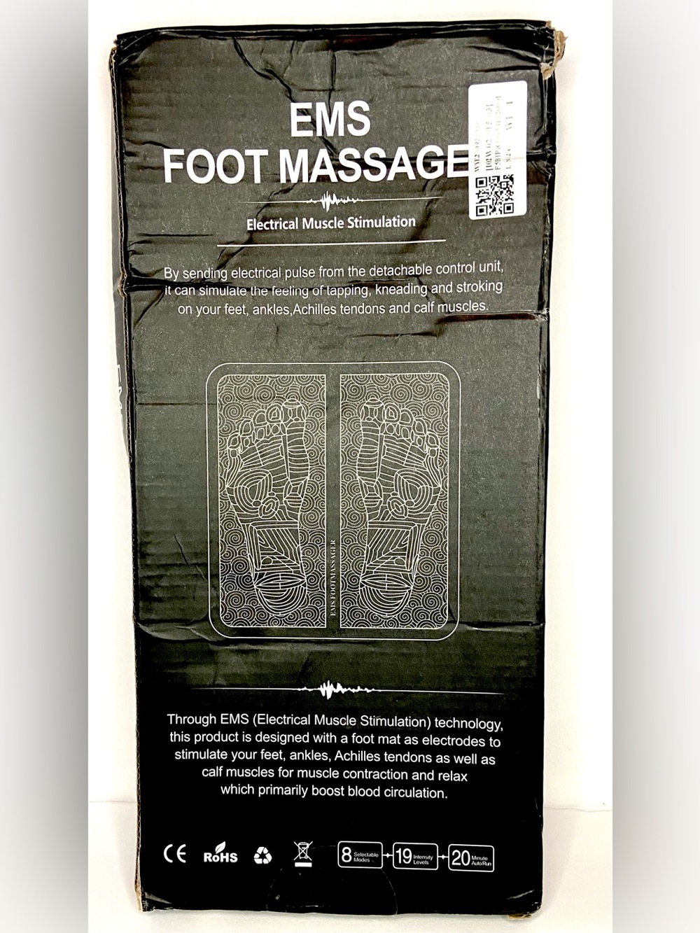 EMS Foot Massager Pad - Black - Electrical Muscle Stimulation